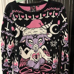 TOO FAST pastel goth christmas sweater